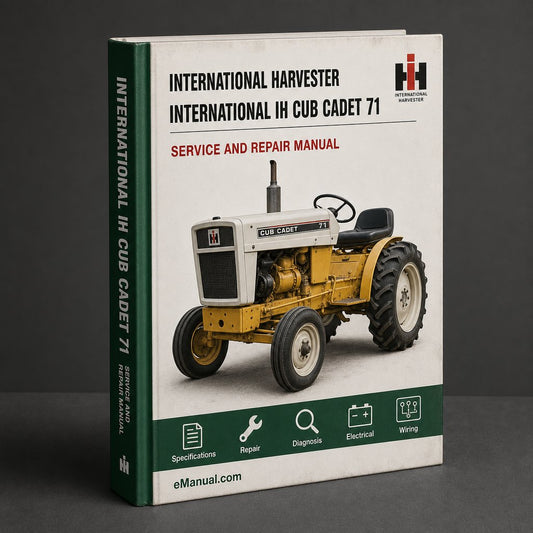International IH Cub Cadet 71 102 122 123 Tractor Workshop