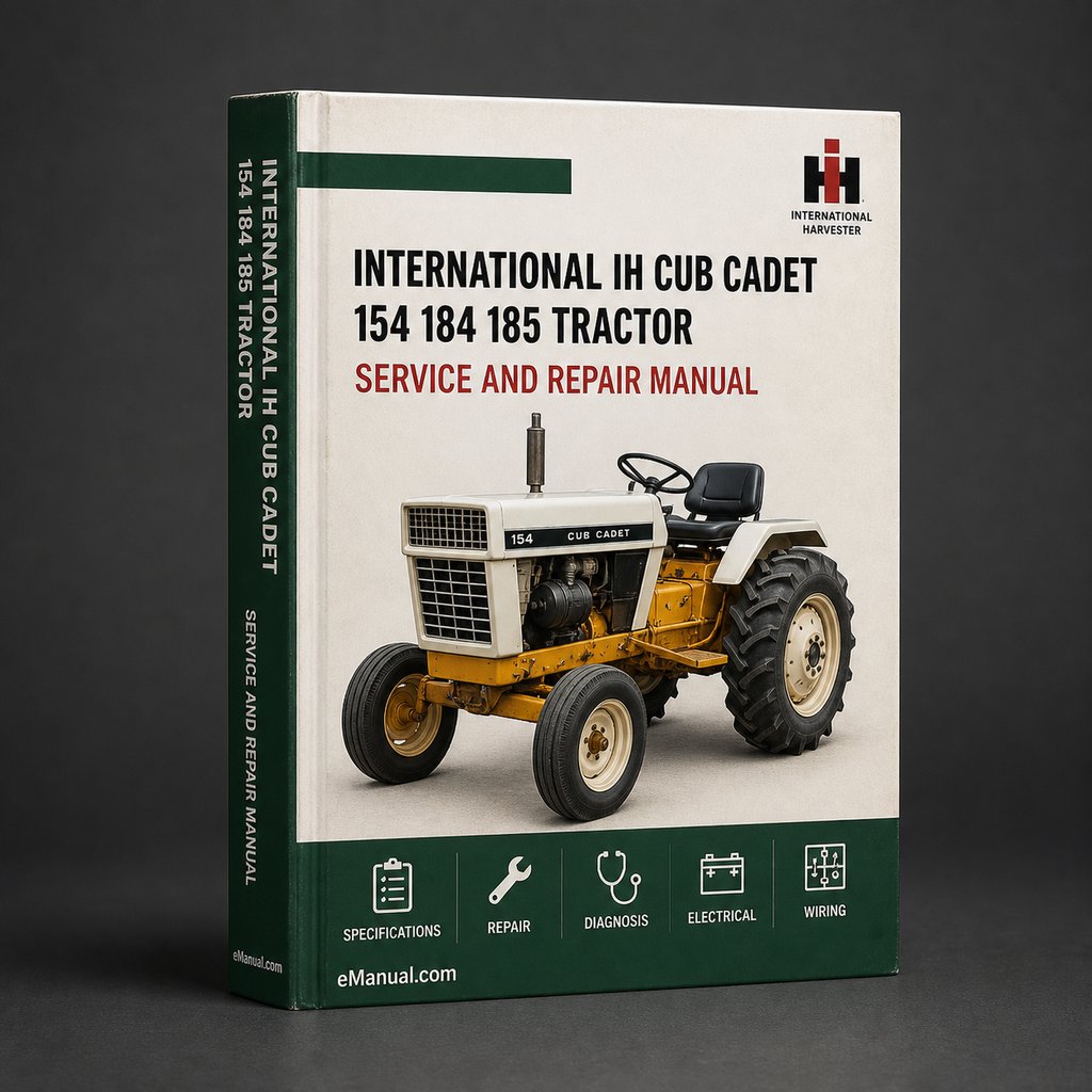 International IH Cub Cadet 154 184 185 Tractor Workshop Service Repair Manual