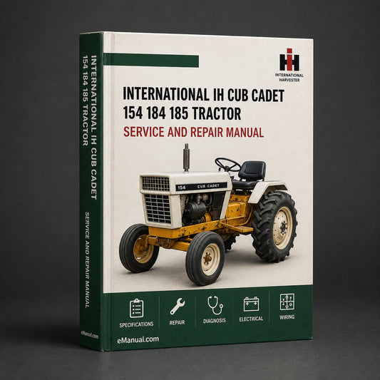 International IH Cub Cadet 154 184 185 Tractor Workshop Service Repair Manual