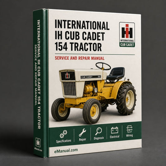 International IH Cub Cadet 154 Tractor Workshop Service Repair Manual