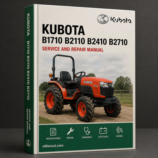 Kubota B1710 B2110 B2410 B2710 Workshop Service Repair Manual
