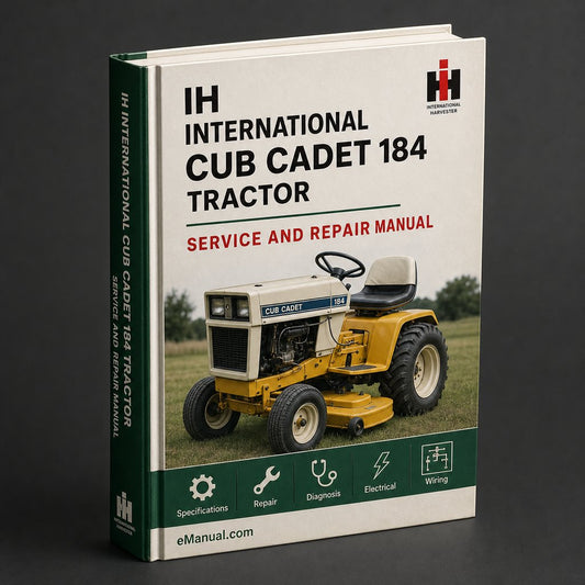 International IH Cub Cadet 184 Tractor Workshop Service Repair Manual