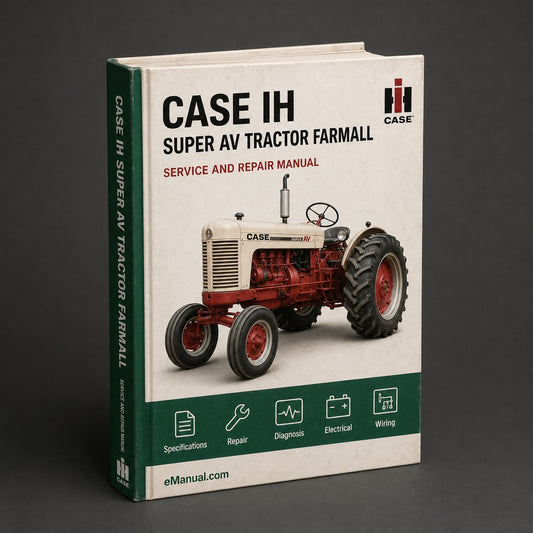 CASE IH Super A / AV Tractor Operator FARMALL Manual