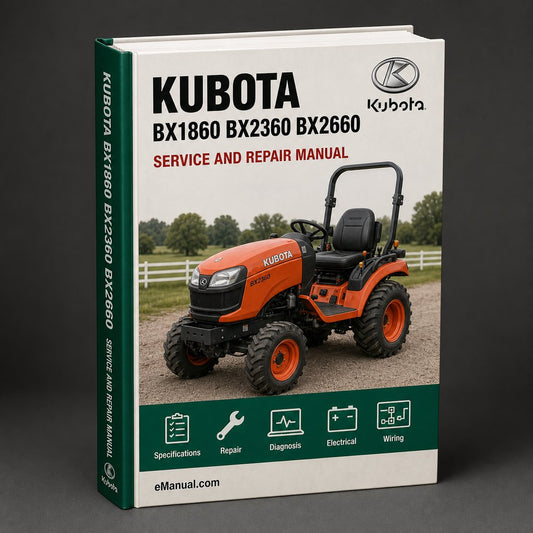 Kubota BX1860 BX2360 BX2660 Workshop Service Repair Manual