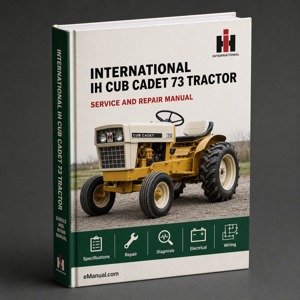 International IH Cub Cadet 73 Tractor Workshop Service Repair Manual