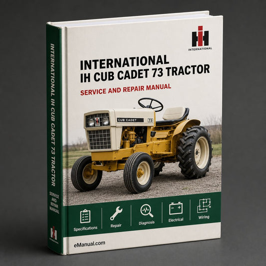 International IH Cub Cadet 73 Tractor Workshop Service Repair Manual