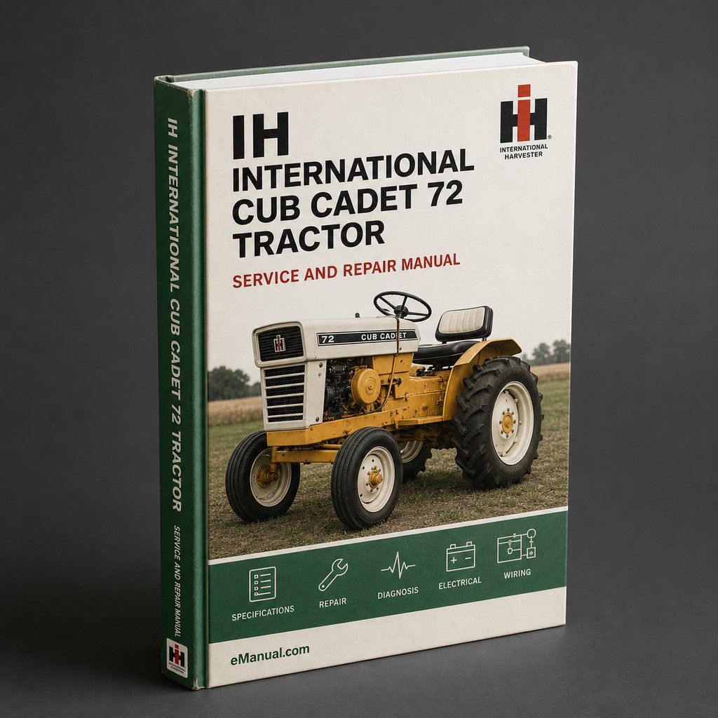 International IH Cub Cadet 72 Tractor Workshop Service Repair Manual
