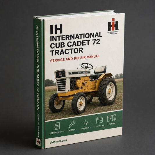 International IH Cub Cadet 72 Tractor Workshop Service Repair Manual