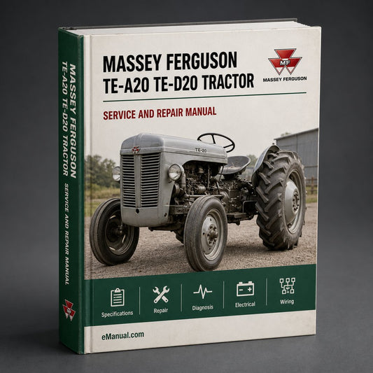 Massey Ferguson TE-A20 TE-D20 Tractor Workshop Service Repair Manual