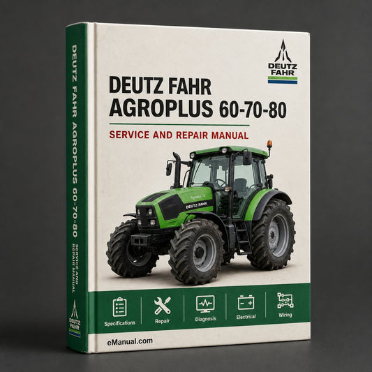 Deutz Fahr AGROPLUS 60-70-80 Workshop Manual