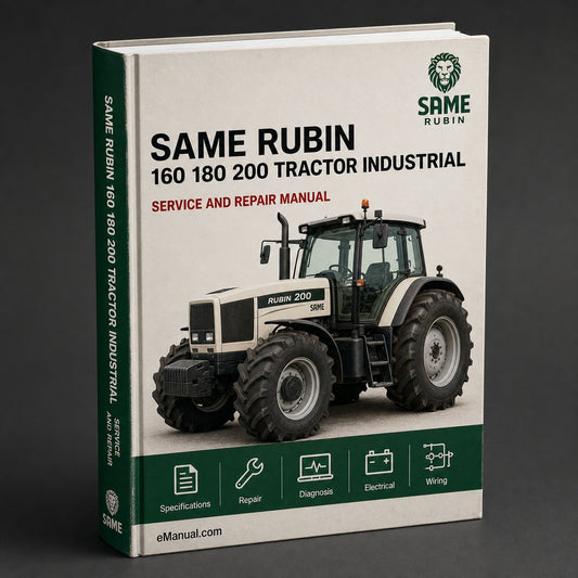 Same Rubin 160 180 200 Tractor Industrial Service Repair Workshop Manual