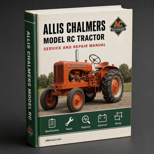 Allis Chalmers Model RC Tractor Factory Service Repair Manual