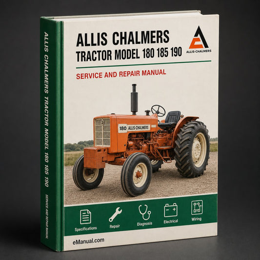 Allis Chalmers Tractor Model 180 185 190 190XT 200 7000