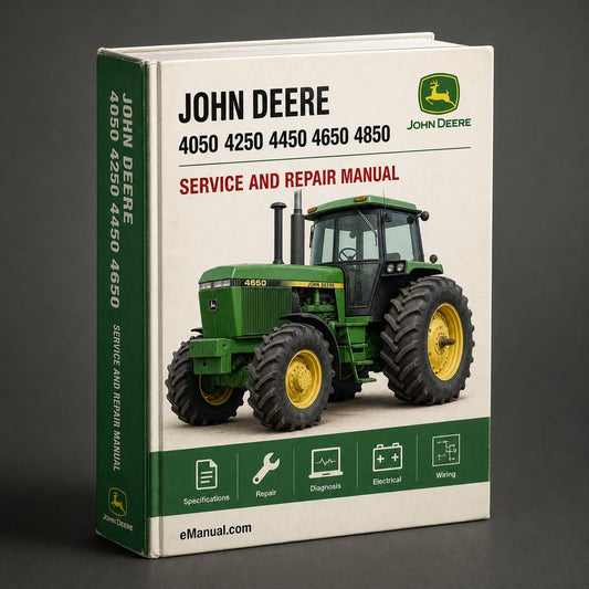 John Deere 4050 4250 4450 4650 4850 Tractors Technical Manual