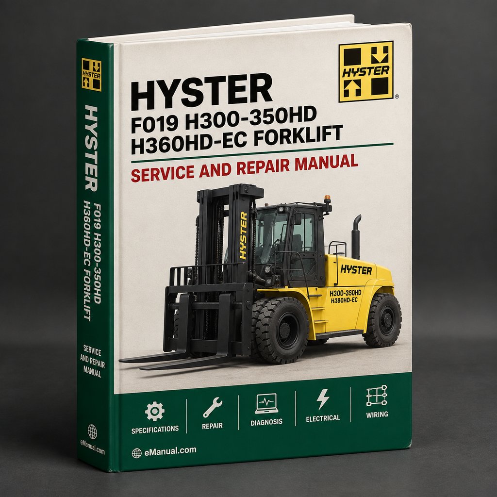 Hyster F019 (h300-350hd H360hd-ec) Forklift Service Repair Workshop Manual