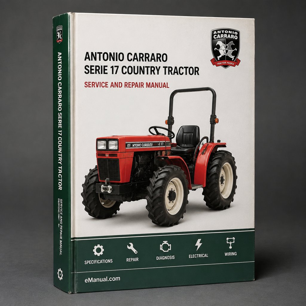 Antonio Carraro Serie 17 Country Tractor Repair Service