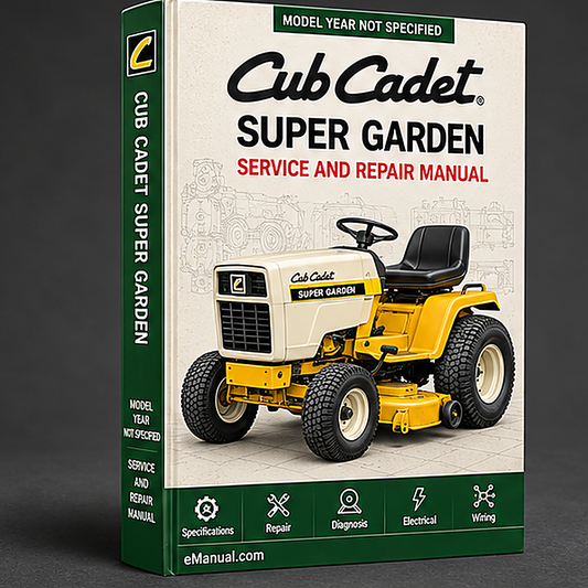 Cub Cadet 1572 Super Garden Tractor Owners Operators Maintenance Manual (with Kubota Diesel engine)