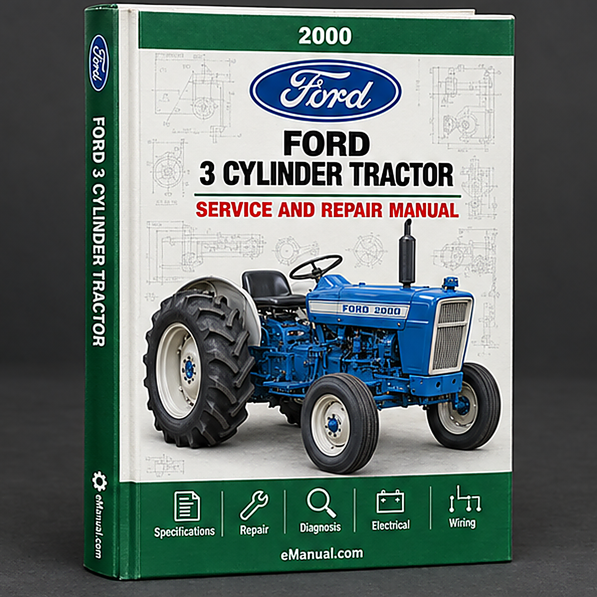 Ford 2000 3 CYLINDER Tractor ILLUSTRATED Parts List Manual