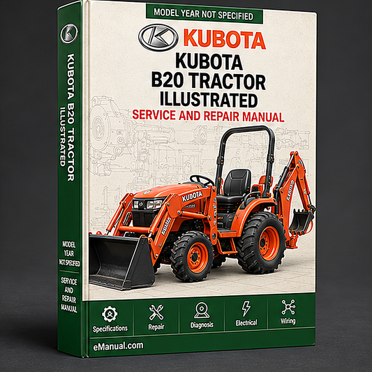 Kubota B20 Tractor Illustrated Master Parts List Manual
