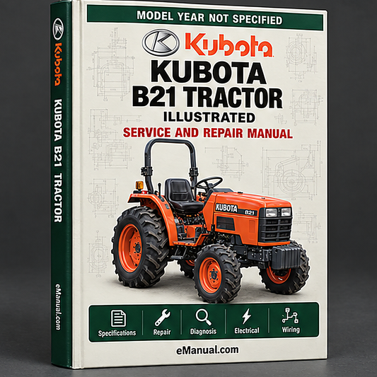 Kubota B21 Tractor Illustrated Master Parts List Manual