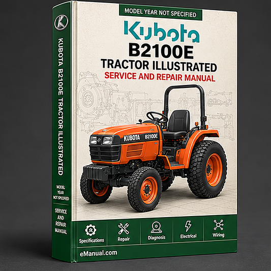 Kubota B2100E Tractor Illustrated Master Parts List Manual