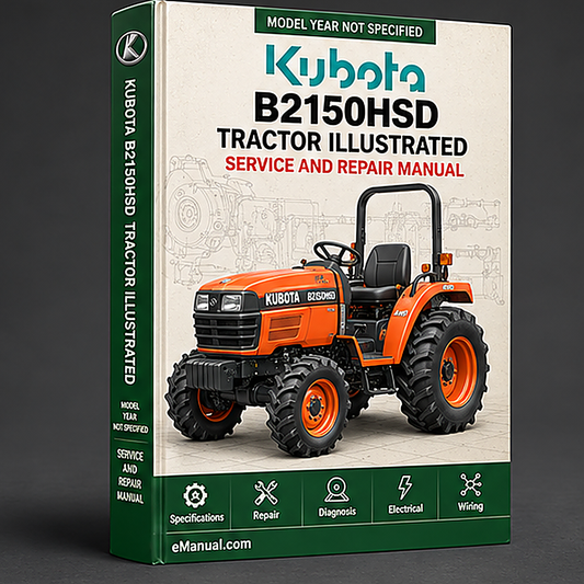 Kubota B2150HSD Tractor Illustrated Master Parts List Manual