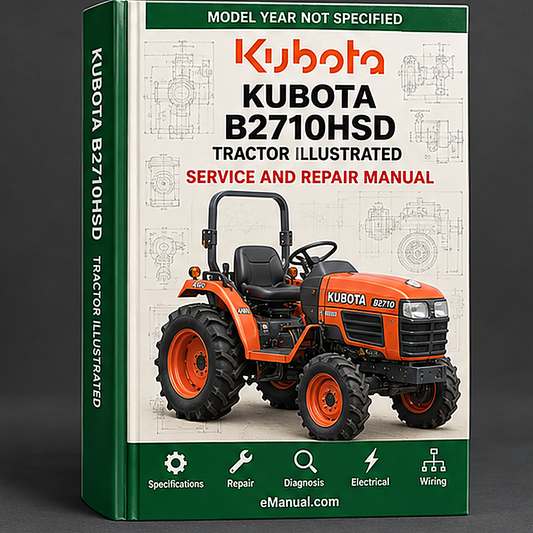 Kubota B2710HSD Tractor Illustrated Master Parts List Manual