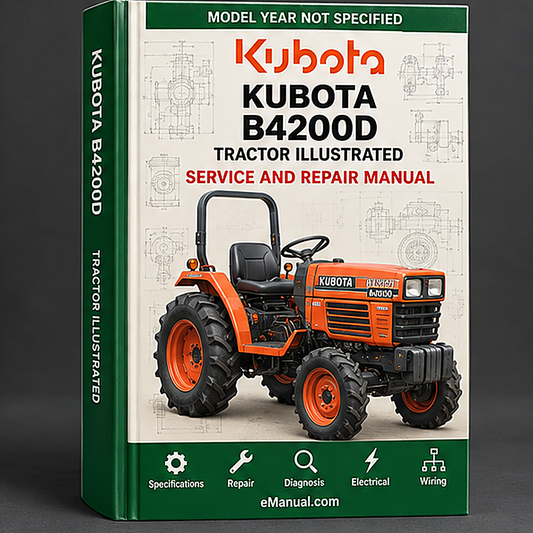 Kubota B4200D Tractor Illustrated Master Parts List Manual