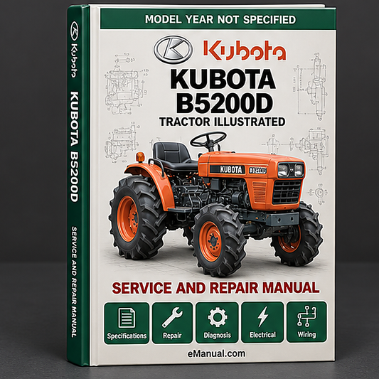 Kubota B5200D Tractor Illustrated Master Parts List Manual