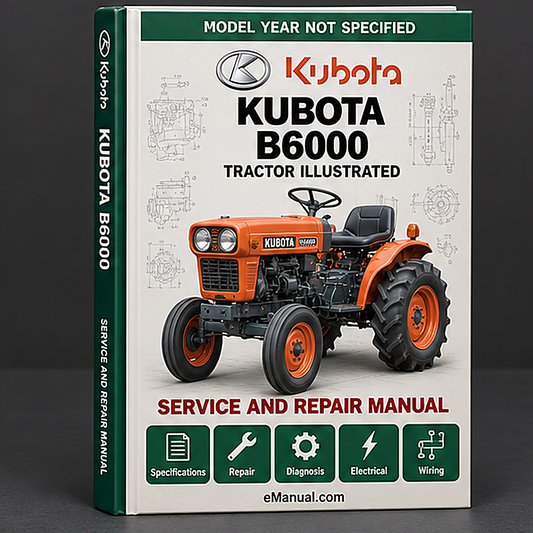 Kubota B6000 Tractor Illustrated Master Parts List Manual