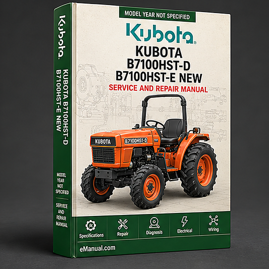 Kubota B7100HST-D B7100HST-E New TYPE Tractor Illustrated Master Parts List Manual