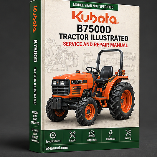 Kubota B7500D Tractor Illustrated Master Parts List Manual