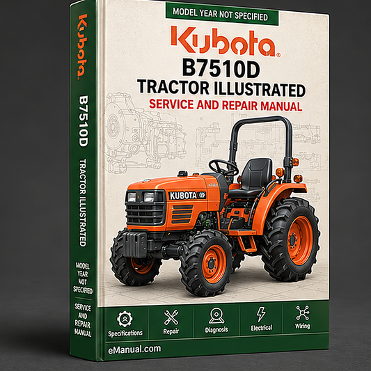 Kubota B7510D Tractor Illustrated Master Parts List Manual