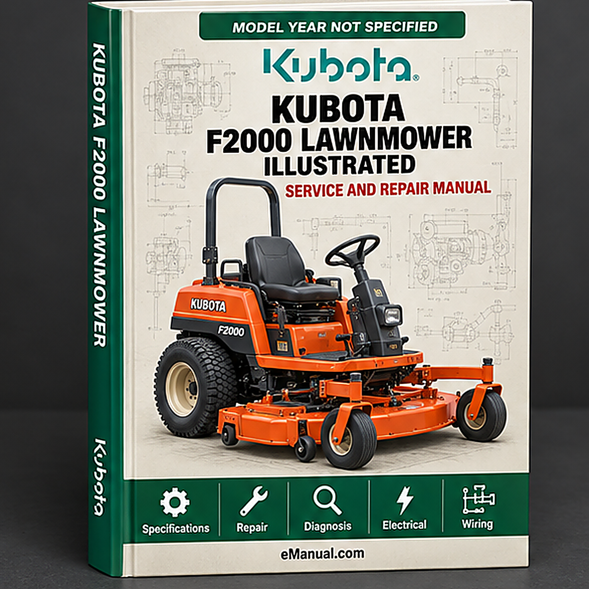 Kubota F2000 Lawnmower Illustrated Master Parts List Manual