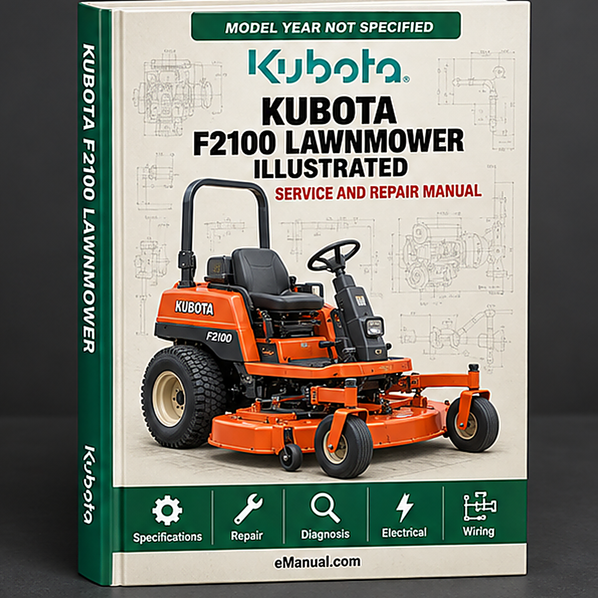 Kubota F2100 Lawnmower Illustrated Master Parts List Manual