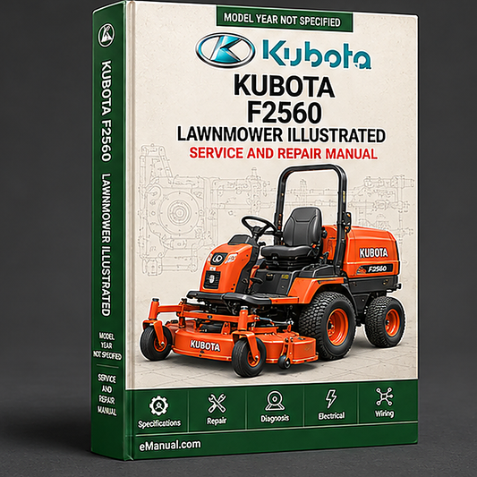 Kubota F2560 Lawnmower Illustrated Master Parts List Manual