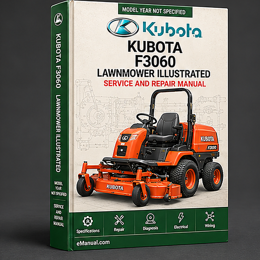 Kubota F3060 Lawnmower Illustrated Master Parts List Manual
