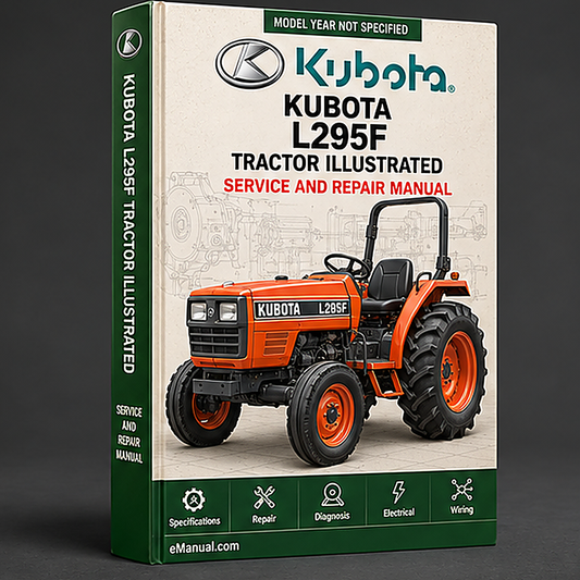 Kubota L295F Tractor Illustrated Master Parts List Manual