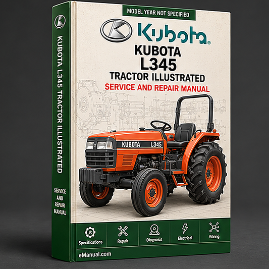 Kubota L345 Tractor Illustrated Master Parts List Manual
