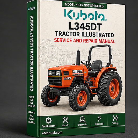Kubota L345DT Tractor Illustrated Master Parts List Manual