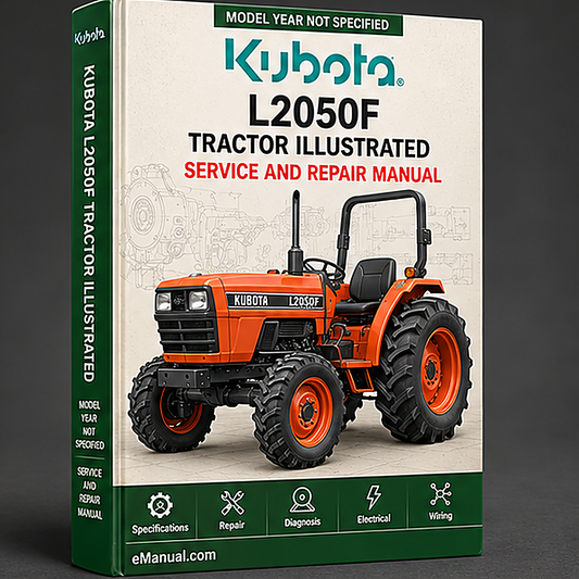 Kubota L2050F Tractor Illustrated Master Parts List Manual