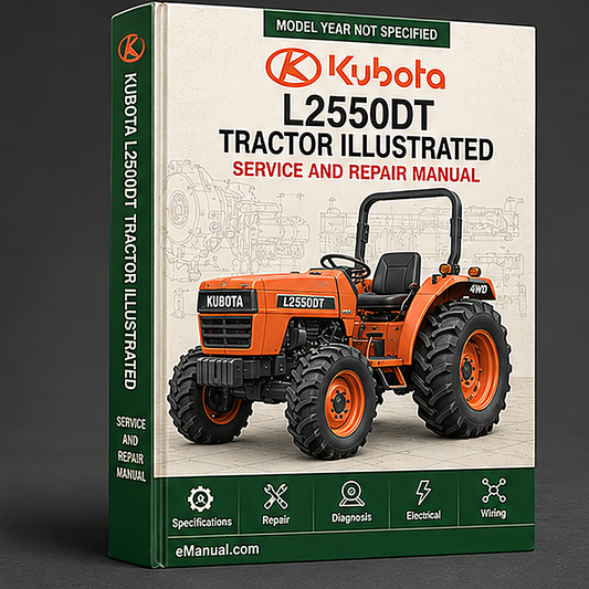 Kubota L2550DT Tractor Illustrated Master Parts List Manual