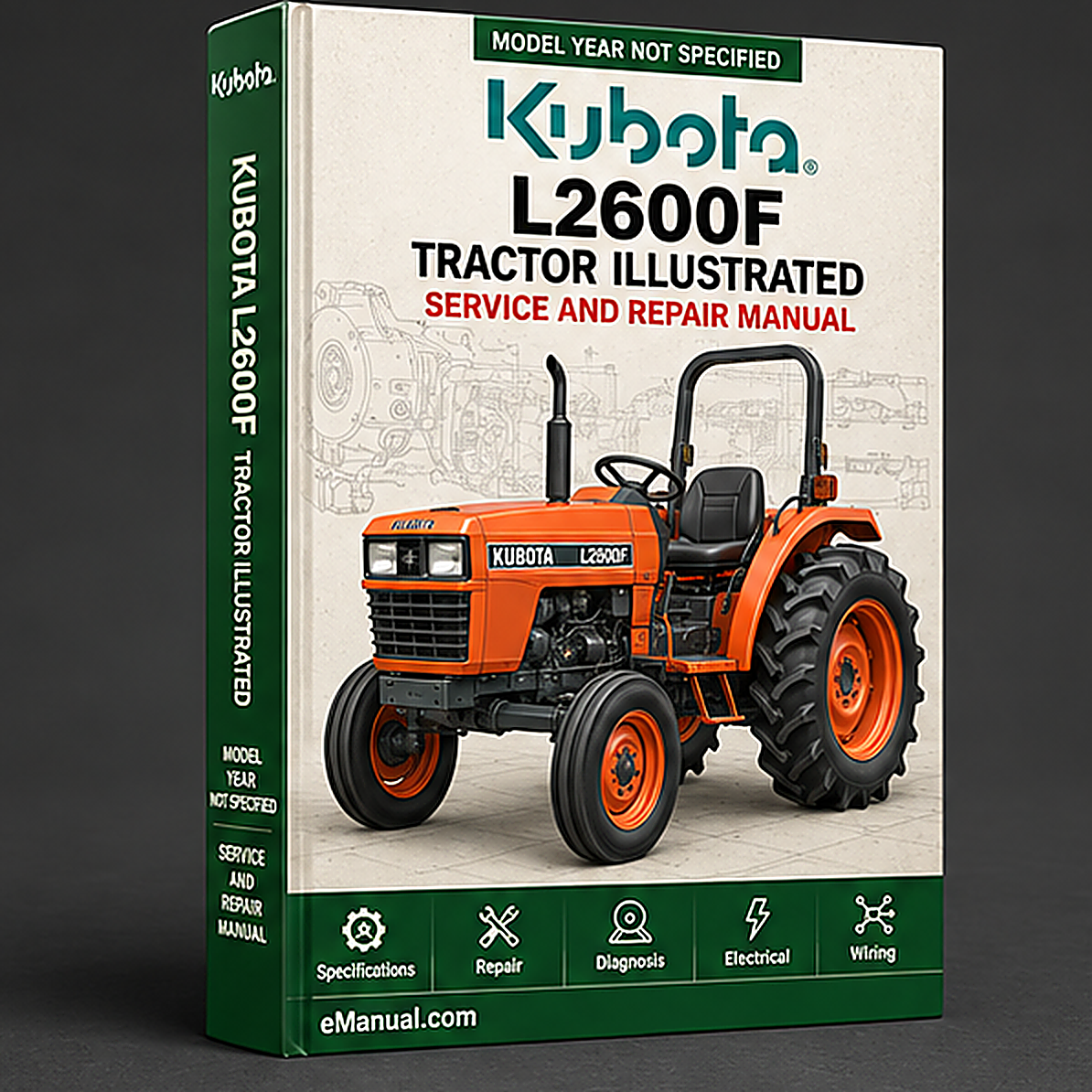 Kubota L2600F Tractor Illustrated Master Parts List Manual