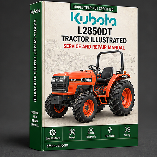Kubota L2850DT Tractor Illustrated Master Parts List Manual