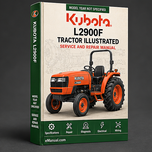 Kubota L2900F Tractor Illustrated Master Parts List Manual