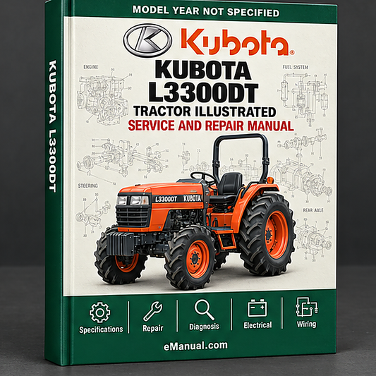 Kubota L3300DT Tractor Illustrated Master Parts List Manual