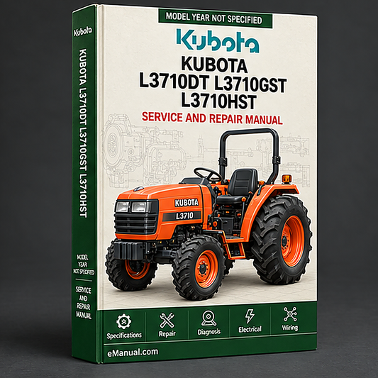 Kubota L3710DT L3710GST L3710HST Tractor Illustrated Master Parts List Manual