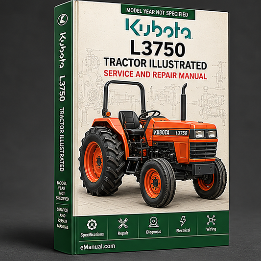 Kubota L3750 Tractor Illustrated Master Parts List Manual