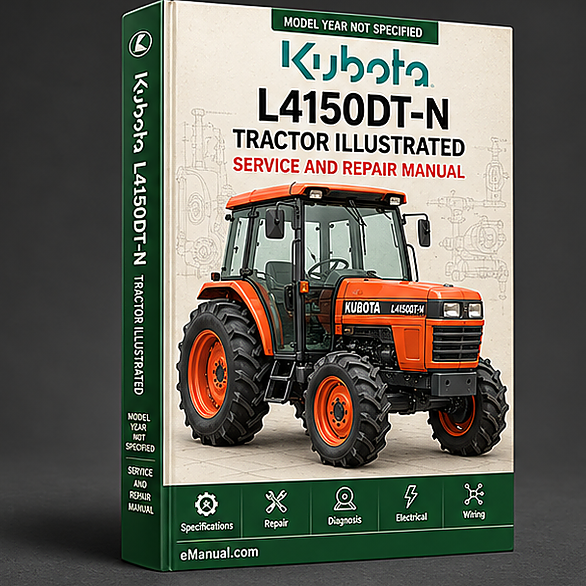 Kubota L4150DT-N Tractor Illustrated Master Parts List Manual
