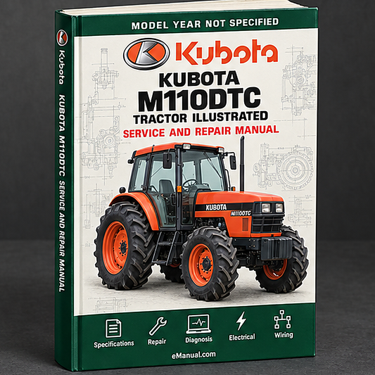 Kubota M110DTC Tractor Illustrated Master Parts List Manual